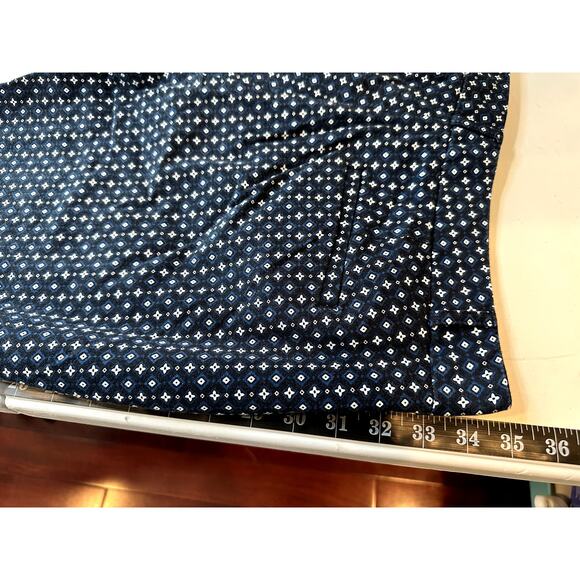 Banana Republic Jackson Fit Pants Size 12 Black with Navy & White Pattern - Picture 14 of 15